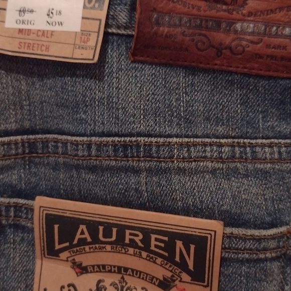 Ralph Lauren Good Jeans - Lauren Jeans Co. Classic Mid-Calf Stretch Jeans - 14P - Picture 6 of 9